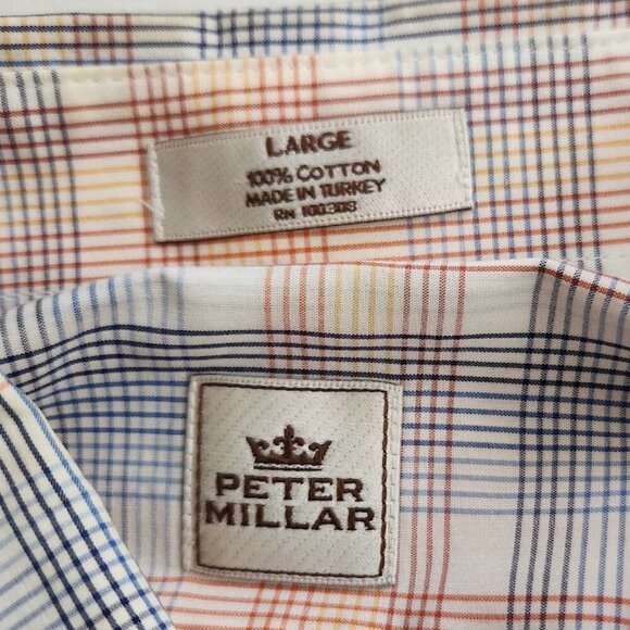 Peter Millar Men's Short Sleeve Button-down Shirt Size Large - Picture 3 of 3